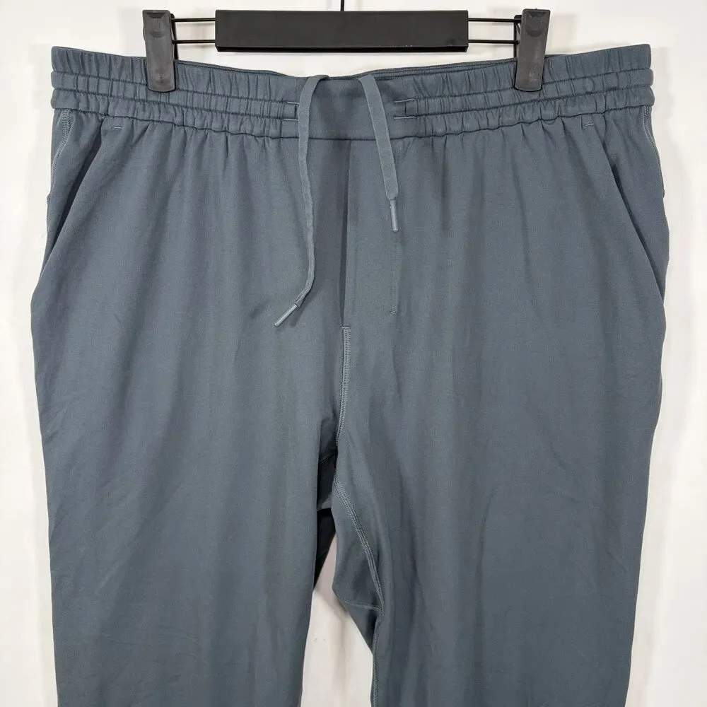 Lululemon Jogger Track Pants Mens Size XL Gray 34x29 Drawstring Pockets Training